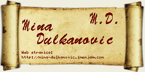 Mina Dulkanović vizit kartica